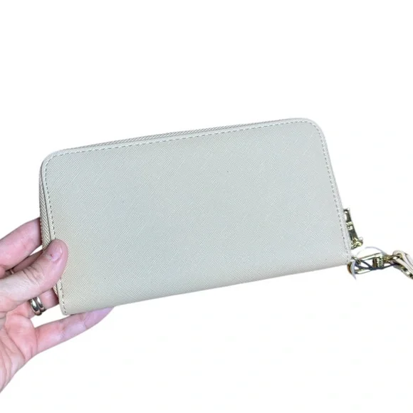 Steve Madden Tan Small Zia Wallet NWT Beige Cream Neutral - Picture 4 of 8